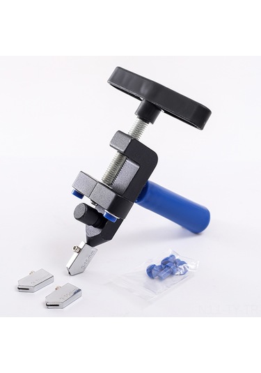 Teltree Yeni Nesil Cam Ve Fayans Kesici, El Tutulu Entegre Tasarım, Çok Amaçlı Seramik Kesim Aleti Siyah Entegre Açıcı X2, Kayar Cam Bıçağı