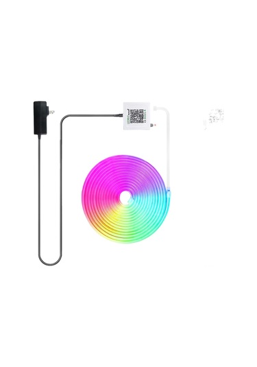 Gajeena 5m 300 Led Rgb Neon Işık Şeridi, Ip65 Su Geçirmez, Müzik Senkronu, Uygulama/kumanda Kontrol, İç/harici Kullanım, 24v Enerji Verimli Çok Renkli
