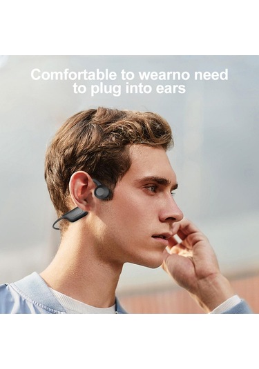 Soulader Spor Ve Egzersiz İçin Hafif Mikrofonlu Kulak Üstü Kulaklık, Siyah