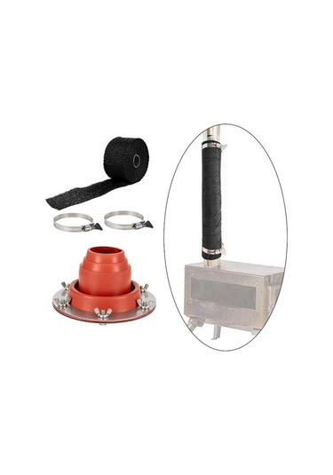 Suntek Çadır Soba Jack Baca Silikon Anti Haşlanma Turuncu Turuncu