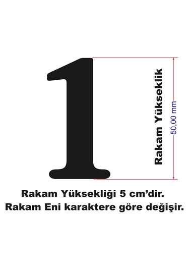 Stencil Rakam Boyama Şablonu X060-sayı Rakam Yüksekliği 5 Cm