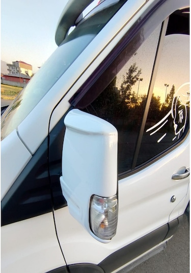 Ford Transit 2014-2021 Beyaz Boyalı Batman Yarasa Ayna Kapağı