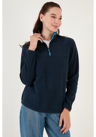 Lela Slim Fit Yumuşak Dokulu Anti-Pilling Tüylenme Yapmayan Yarım Fermuarlı Bayan Polar 5907000 Lacivert Lela Slim Fit Yumuşak Dokulu Anti-Pilling Tüylenme Yapmayan Yarım Fermuarlı Bayan Polar 5907000 Lacivert