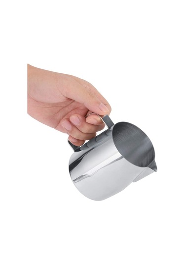 400ml Süt Köpürtücü, Metal Köpüren Bardak Paslanmaz Çelik Süt Buharlı Pot Kahve Latte Köpürtücü Kahve Barı Barista Araçları