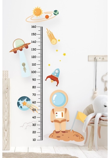 MSticker Uzay Figürlü Çocuk Bebek Odası Duvar Sticker Seti