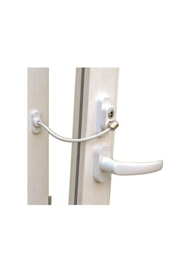 Çelik Halatlı Kilit Pvc Pencere Emniyet Çocuk Güvenlik Kilidi 4a N11.1644
