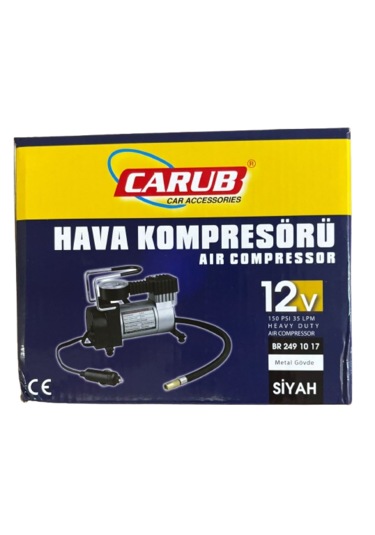 Siyah Hava Kompresörü 12v 150 Psı