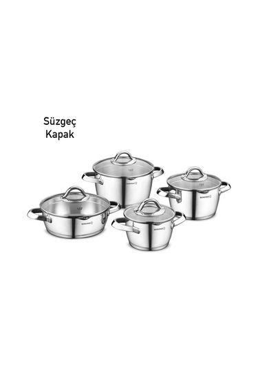 Korkmaz Vertex 8 Parça Siyah Tencere Seti A1973