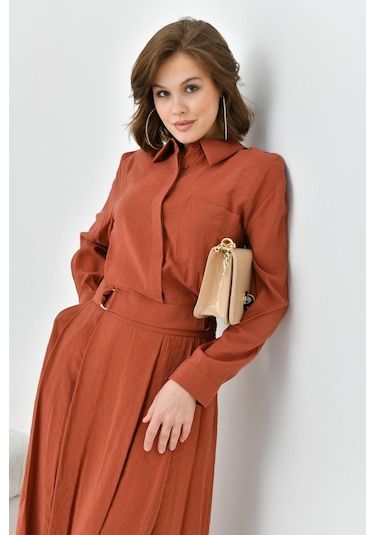 Ftz Women Kadın Modal Etekli Takım Kiremit 30714-kiremit Kiremit