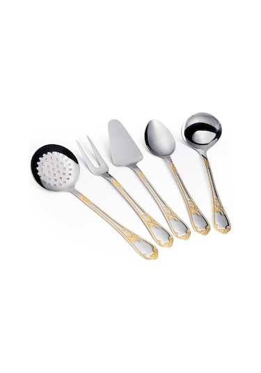 Maxx Doria Athens G Decorated 5 Parça Servis Takımı Pa1071 Gold