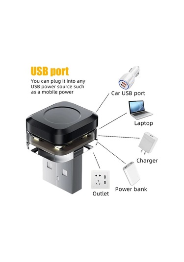 Dream011 2 Adet Mini Led Çok Fonksiyonlu Araç Işığı Pil Yok İç Aksam Aksesuarı