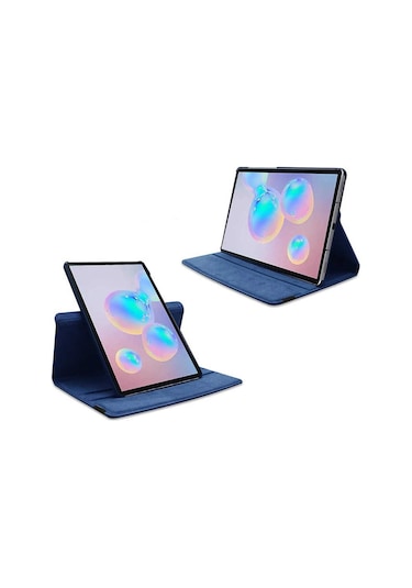 Galaxy Tab S7 T870 Uyumlu Zore Dönebilen Standlı Kılıf-lacivert Tablet Kılıfı