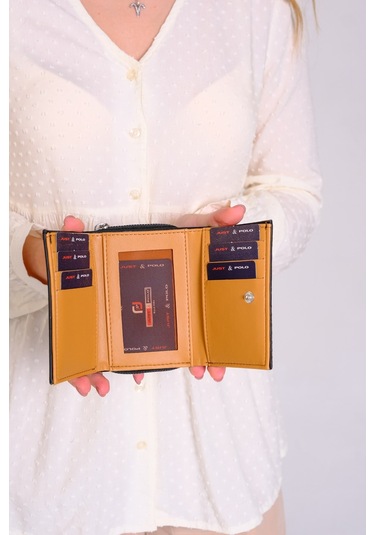 Just Polokolon Askı Mini Boy 4 Bölmeli Kadın El Ve Omuz Çantası Ve Cüzdan Kombini Pbu3922 Siyah Taba Siyah - Taba