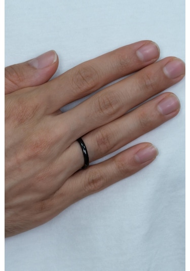 3Mm Ince Bombeli Parlak Çelik Alyans Yüzük Cl27 553609693 Gümüş