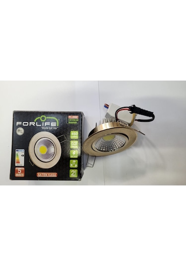 5 Watt Saten Kasa Cob Led Downlight Beyaz Işık Spot 2 Adet
