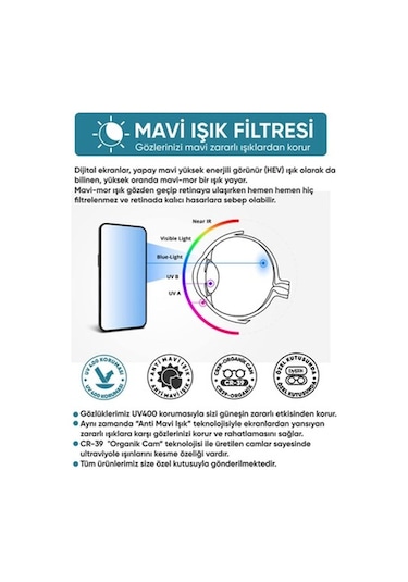 Gold Çerçeve Unisex Mavi Işık Filtreli Gözlük