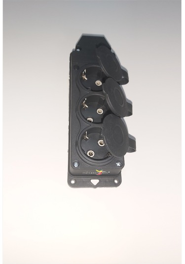 Sağlam Kalın Çoklu Dış Mekan Üçlü 3 Lü Kapaklı Topraklı Priz Fiş