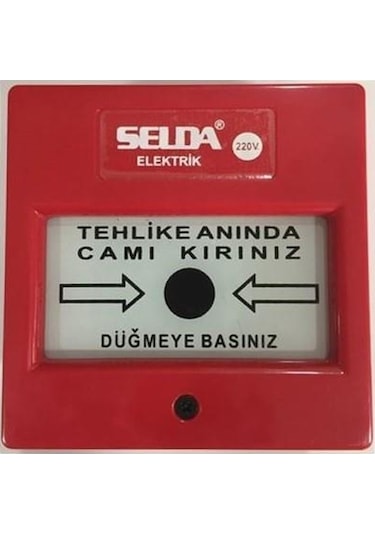 Selda Yangın İkaz Butonu Kare 220v