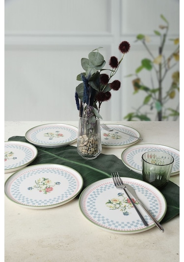 Keramika Rose Line Nordic Pasta Tabağı 22 Cm 6 Adet 22911