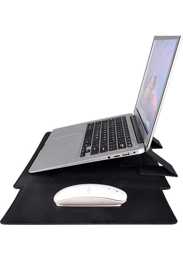 PU05 14,1 inç Dizüstü Bilgisayar Küçük Saklama+Taşıma Çantası Siyah 14.1 inch