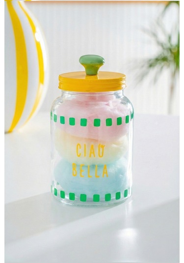 Vicenza Renkli Cam Kavanoz - 900 Ml Renkli