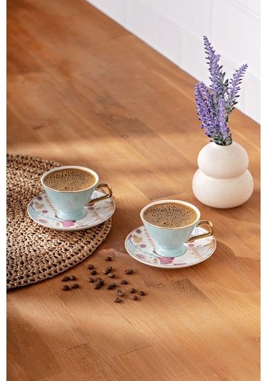 Emsan Sally 2 Kişilik New Bone Kahve Fincan Takımı 80 ML