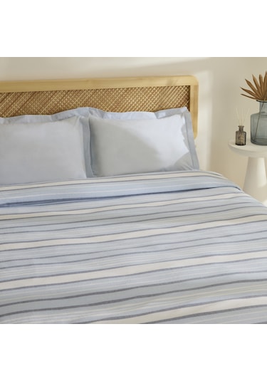 Karaca Home Lynora Çift Kişilik Peştemal Pike Takımı Mavi Mavi