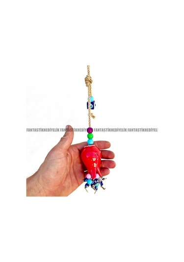 Lale Nazar Boncuk Seramik Bahçe Balkon Duvar Kapı Süs Sarkaç Lale