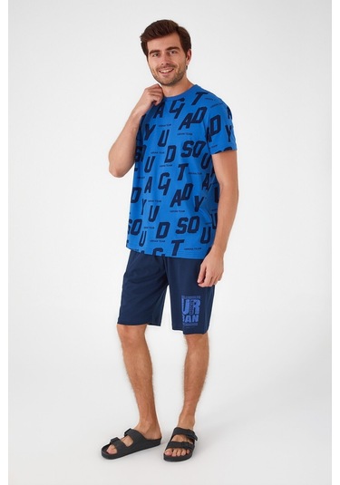 Rolypoly Sea Side Mavi Erkek Bermuda Takım 5274-33199 Saks Mavisi