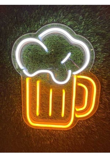 Twins Led Pleksi Neon Tabela Amber Ve Beyaz Model:model:16253366