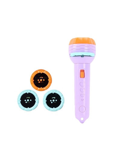 Yeni Ürün Çocuk Projektör Işığı El Feneri Karikatür Hayvan Dinozor Uyku Hikayesi Gece Resim Işığı Öğrenme Komik Eğitim Oyuncaklar P4 Siyah