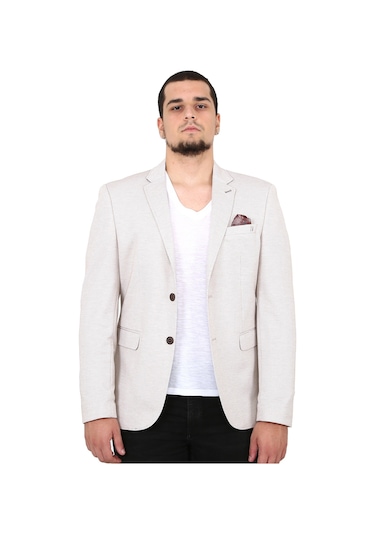 5131 Iki Düğme Tek Yırtmaç Dar Kalıp Büyük Beden Blazer Ceket(372290852)