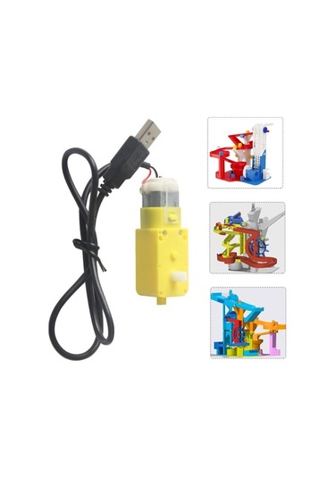 Fortunelane Marble Pisti Modeli Montaj Seti: 10 Adet Mermer, Şarj Edilmiş Motor Yazıcı Parçaları Dahil Değil