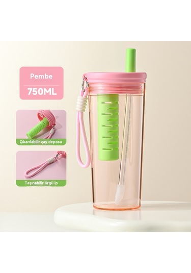 Jian Fan Dışmekan Taşın Değil Hasır Financan Plastik Bardak Büyük Kapasitelçayırma-mavi Mavi