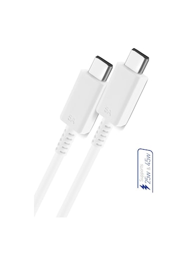 Powerway S5 45 W Hızlı Şarj Destekli 5A İki Ucu Type-C Şarj ve Data Kablosu