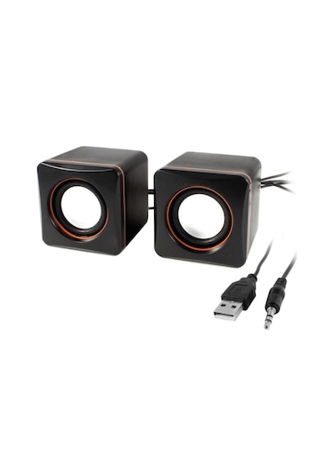 Usb 2.0  Hoparlör 1+1 Ses Bombası Usb  Stereo Speaker