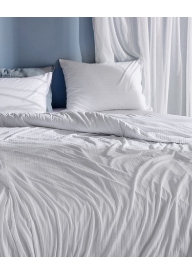 Madame Coco Marlene Tek Kişilik %100 Pamuk Penye Lastikli Nevresim Takımı - Beyaz 8684427198902 Beyaz