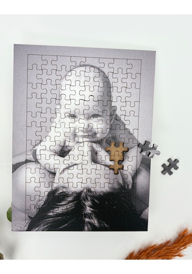 98 Parçalı - Kişiye Özel Puzzle Yapboz - 15x21cm Mdf