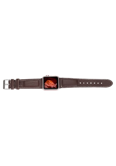 Apple Uyumlu  Watch Deri Kordon 42-44-45mm Nm4-as4 Kahve
