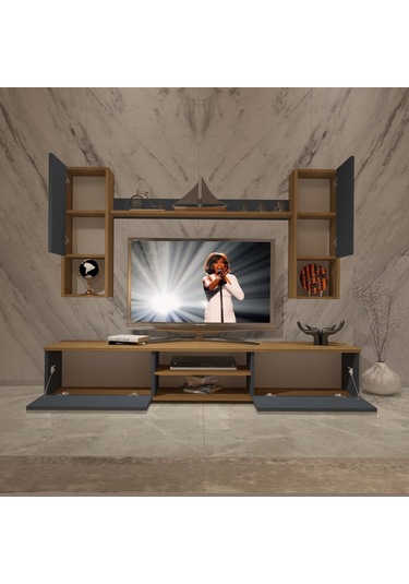 Decoraktiv Eko 5da Mdf Dvd Tv Ünitesi Tv Sehpası Pera - Antrasit