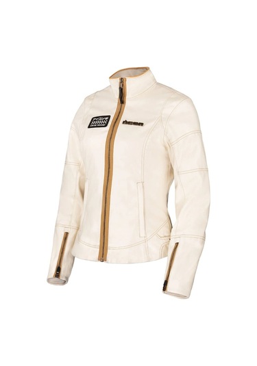 Icon Tuscadero 3 Korumalı Kadın Motosiklet Montu Beyaz