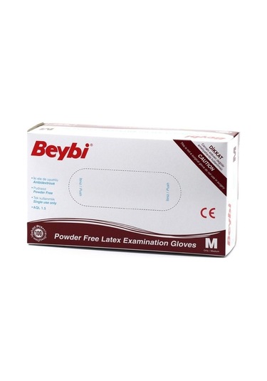Beybi Pudrasız Lateks Eldiveni 100 Lü Paket M
