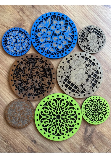 8'li Büyük Boy Ve Küçük Boy Ahşap Nihale Seti 4