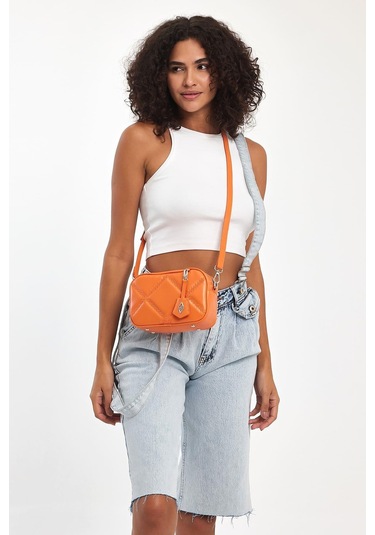 Cube Turuncu Kadın Omuz Çantası A.gümüş - A.gümüş Gümüş