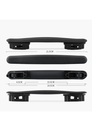 Homyl Bagaj Bavul Sapı Yedek Parçalar Aşınmaya 21,5-cm Siyah