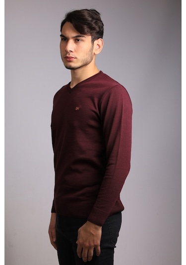 Bearraybon Erkek Triko Kazak Bordo (504887248) Bordo