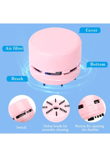 Singree Tenwın Taşınabilir Mini Elektrikli Süpürge - Masa, Araç Ve Ev Kullanımı İçin Tw8050 Pembe Model
