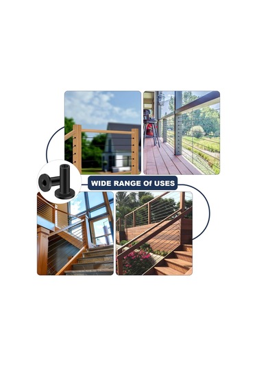 Xurunkeji 1/8 İnç Tel Halat Korkuluk İçin 80 Adet Paslanmaz Çelik Koruyucu Kovan, Ahşap Direkler İçin T316 Deniz Sınıfı Koruyucu