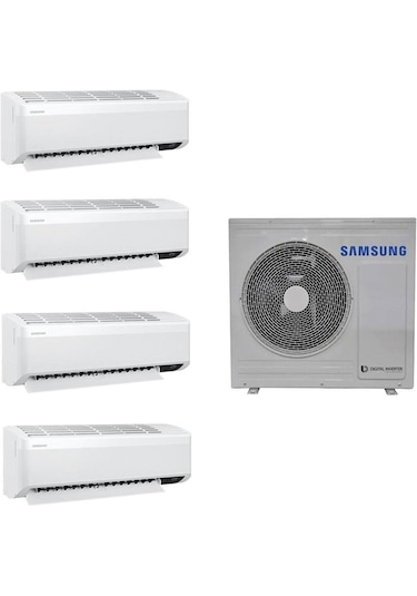 Samsung WindFree Multi AJ080TXJ4KH/EA 8 kW 1 Dış + 4 İç Ünite (9+9+9+12) Duvar Tipi Klima