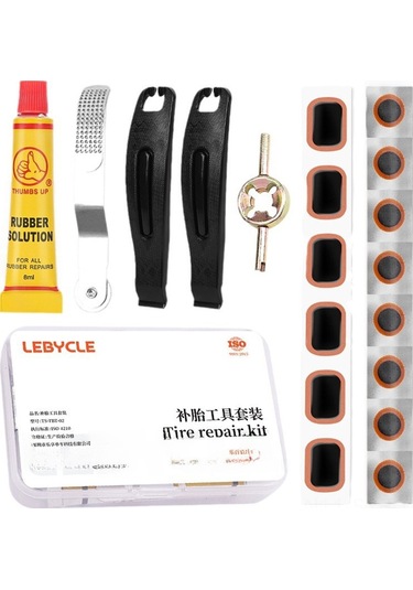 Symbee Lebaik Bisiklet Lastik Tamir Seti: Dağ Ve Yol Bisikletleri İçin Taşınabilir Patçalar, Jöle Ve Araçlar - Hızlı Tamir İçin